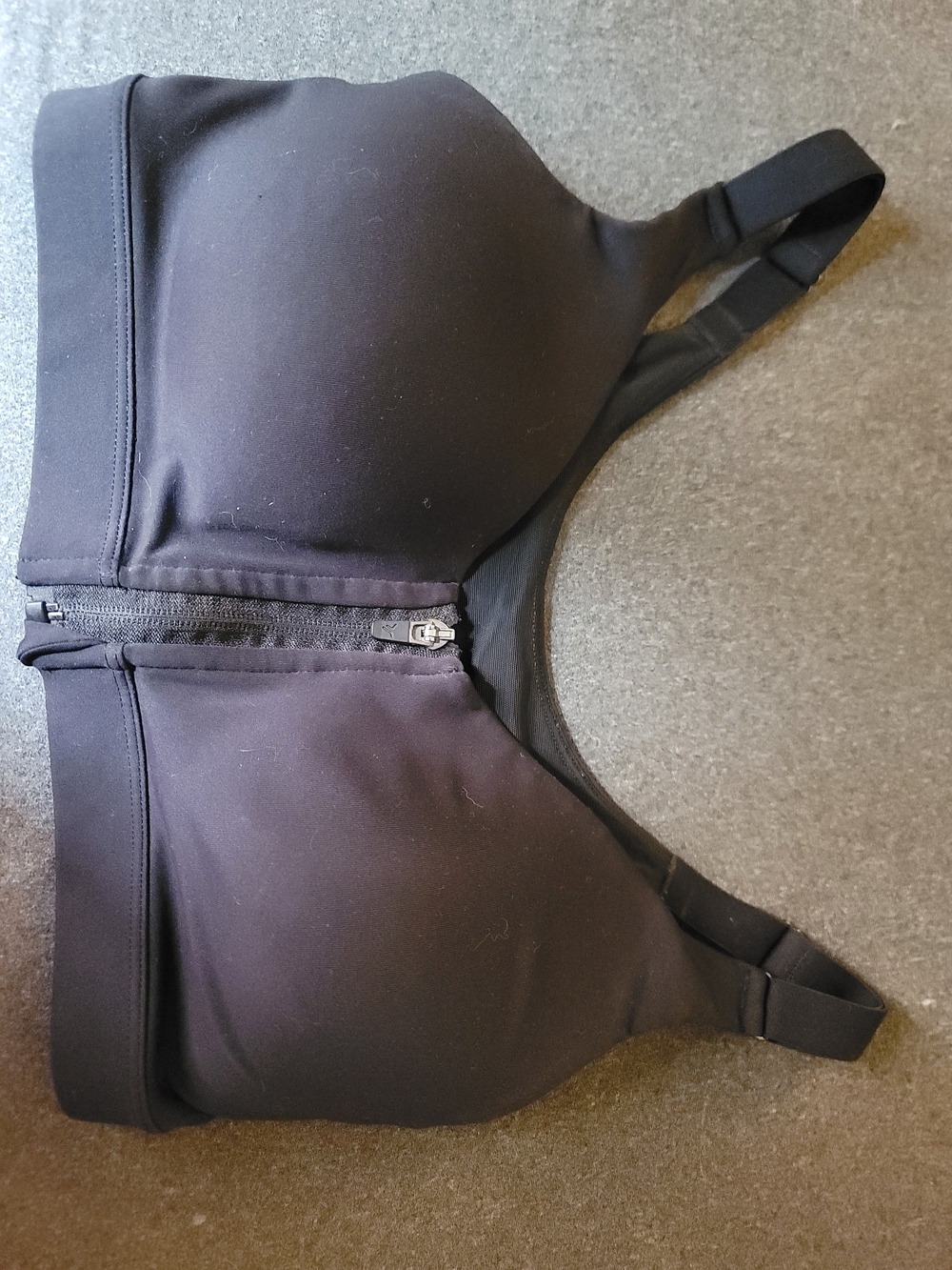 Old Navy Black Front-Zip Padded Swim Top